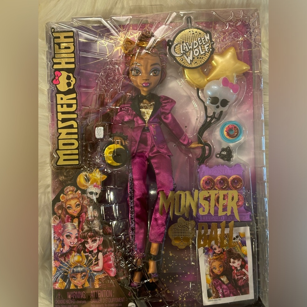 🆕 Monster High Monster Ball Clawdeen Wolf Doll